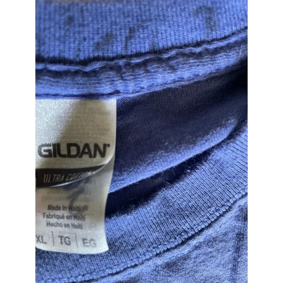 Freedom Mens T Shirt Sz XL Ronald Reagan Eagle Flag USA Patriotic America Blue - Picture 5 of 10